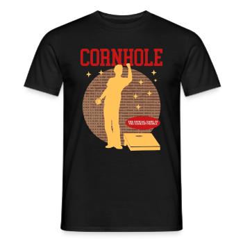 Cornhole Player Bean Bag Blind Hole Cadeau - T-shirt homme - noir - Devant - AI Model Male 178 light (178cm)