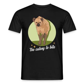 Hyäne Hyänen Tüpfelhyäne Geschenk - Männer T-Shirt - Schwarz - Vorne - AI Model Male 178 light (178cm)