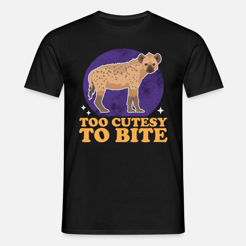 Hyäne Tüpfelhyäne Hyänen Geschenk - Männer T-Shirt - Schwarz
