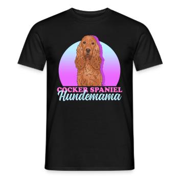 Cocker Spaniel chien maman | Cadeau Cocker Spaniel - T-shirt homme - noir - Devant - AI Model Male 178 light (178cm)