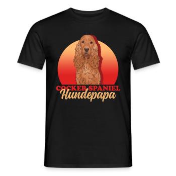 Cocker Spaniel chien papa | Cadeau Cocker Spaniel - T-shirt homme - noir - Devant - AI Model Male 178 light (178cm)