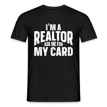 Immobilienmakler Lustiger Makler - Männer T-Shirt - Schwarz - Vorne - AI Model Male 178 light (178cm)