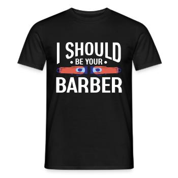 Coiffeuse - T-shirt homme - noir - Devant - AI Model Male 178 light (178cm)