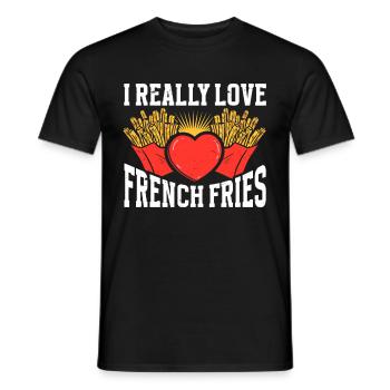 Fast Food Pommes Frites - Männer T-Shirt - Schwarz - Vorne - AI Model Male 178 light (178cm)