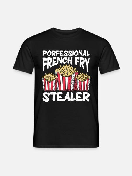Restauration rapide Frites - T-shirt homme - noir