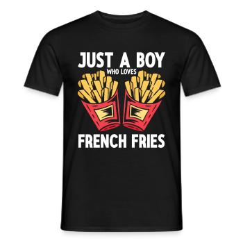 Fast Food Pommes Frites - Männer T-Shirt - Schwarz - Vorne - AI Model Male 178 light (178cm)
