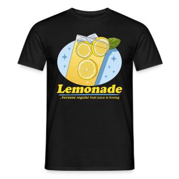 Limonade effervescente citron limonade cadeau - T-shirt homme - noir - Devant - AI Model Male 178 light (178cm)