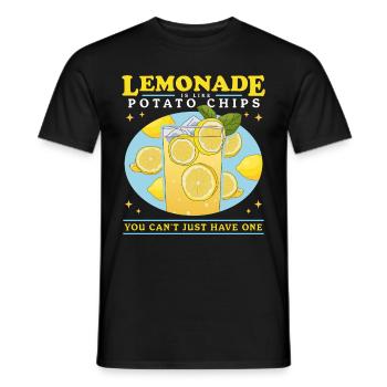 Limonade effervescente citron limonade cadeau - T-shirt homme - noir - Devant - AI Model Male 178 light (178cm)