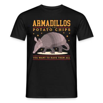 Armadillo Funny Nine-Banded Armadillos Gift - Men's T-Shirt - black - Front - AI Model Male 178 light (178cm)