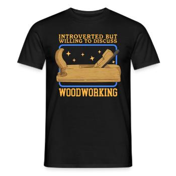 Holzarbeiten Schreiner Bastler Tischler Geschenk - Männer T-Shirt - Schwarz - Vorne - AI Model Male 178 light (178cm)