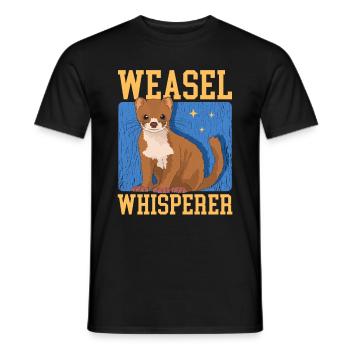 Weasel Mouse Weasel Hermännchen Gift - Men's T-Shirt - black - Front - AI Model Male 178 light (178cm)
