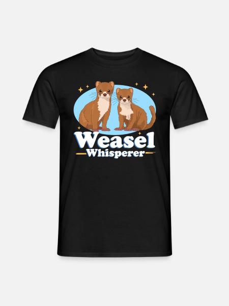 Weasel Mouse Weasel Dwarf Weasel Gift - Men's T-Shirt - black