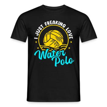 Water polo water polo player gift - Men's T-Shirt - black - Front - AI Model Male 178 light (178cm)