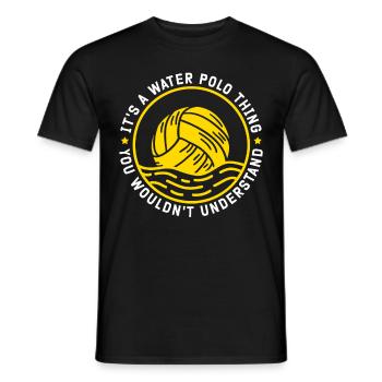 Water Polo Player Water Polo Player Gift - Men's T-Shirt - black - Front - AI Model Male 178 light (178cm)