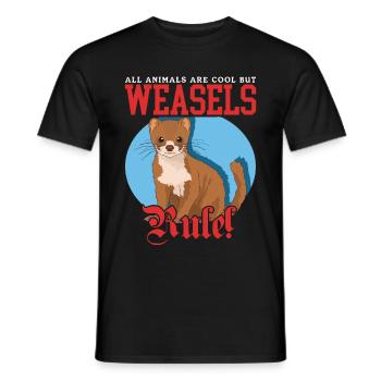 Belette souris belette Hermännchen cadeau - T-shirt homme - noir - Devant - AI Model Male 178 light (178cm)