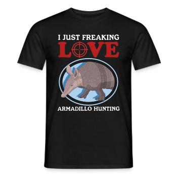 Hunter Hunt Huntress Hunting Hunting License Gift - Men's T-Shirt - black - Front - AI Model Male 178 light (178cm)