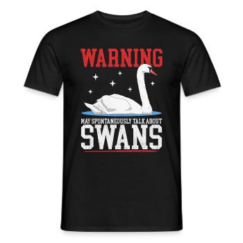 Schwan Schwäne Schwanenliebhaber Geschenk - Männer T-Shirt - Schwarz - Vorne - AI Model Male 178 light (178cm)