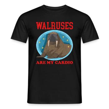 Walrus Walrus Gift - Men's T-Shirt - black - Front - AI Model Male 178 light (178cm)