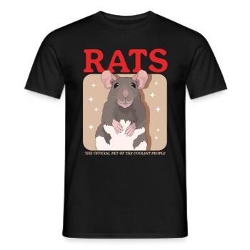 Rats, Rat Owner, Rat Lover Gift - Men's T-Shirt - black - Front - AI Model Male 178 light (178cm)
