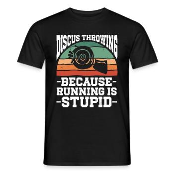 Diskuswerfer Leichtathletik Diskuswerfen - Männer T-Shirt - Schwarz - Vorne - AI Model Male 178 light (178cm)