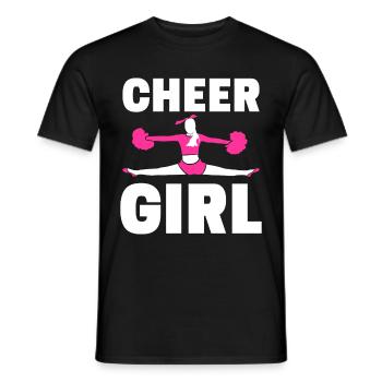 Dépliant de base de pom-pom girl de pom-pom girl - T-shirt homme - noir - Devant - AI Model Male 178 light (178cm)