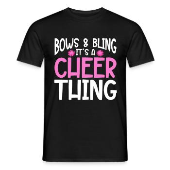 Dépliant de base de pom-pom girl de pom-pom girl - T-shirt homme - noir - Devant - AI Model Male 178 light (178cm)