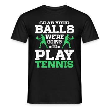 Tennis Art Retired Tennis Player Racket - Männer T-Shirt - Schwarz - Vorne - AI Model Male 178 light (178cm)