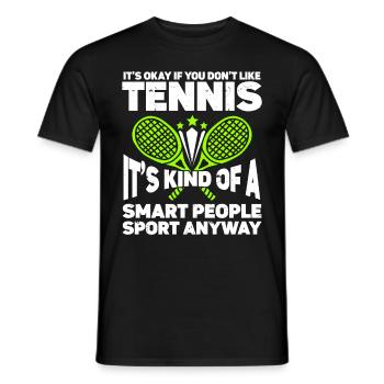 Tennis Art Retired Tennis Player Racket - Männer T-Shirt - Schwarz - Vorne - AI Model Male 178 light (178cm)