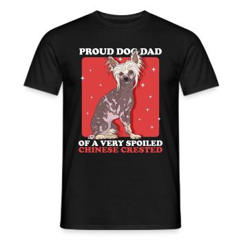 Chinese Crested Dad Schopfhund Geschenk - Männer T-Shirt - Schwarz - Vorne - AI Model Male 178 light (178cm)