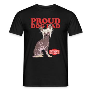 Chinese Crested Dad Crested Dogs Gift - Men's T-Shirt - black - Front - AI Model Male 178 light (178cm)