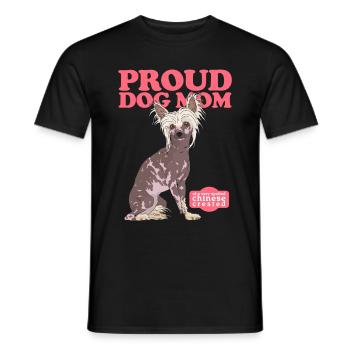 Chinese Crested Mom Schopfhunde Geschenk - Männer T-Shirt - Schwarz - Vorne - AI Model Male 178 light (178cm)