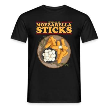 Mozzarella Sticks Cheese Cheese Lover Gift - Men's T-Shirt - black - Front - AI Model Male 178 light (178cm)