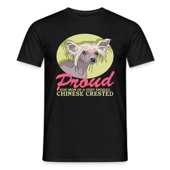 Chinese Crested Mom Schopfhund Hunde Geschenk - Männer T-Shirt - Schwarz - Vorne - AI Model Male 178 light (178cm)