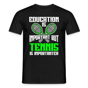 Tennis Art Retired Tennis Player Racket - Männer T-Shirt - Schwarz - Vorne - AI Model Male 178 light (178cm)