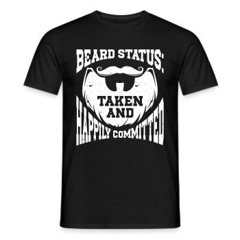 Beard Saying Bearded Father Husband - Men's T-Shirt - black - Front - AI Model Male 178 light (178cm)