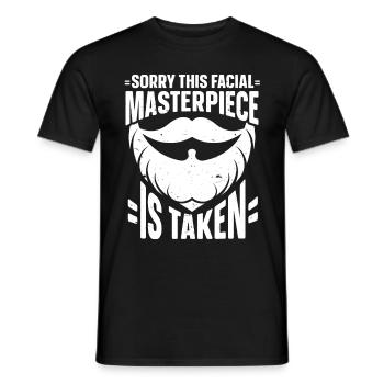 Beard Saying Bearded Father Husband - Men's T-Shirt - black - Front - AI Model Male 178 light (178cm)