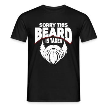 Beard Saying Bearded Father Husband - Men's T-Shirt - black - Front - AI Model Male 178 light (178cm)