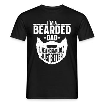 Beard Saying Bearded Father Husband - Men's T-Shirt - black - Front - AI Model Male 178 light (178cm)