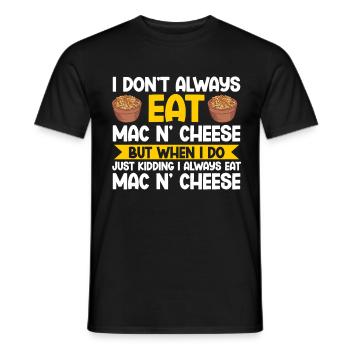 Mac And Cheese Macaroni - Men's T-Shirt - black - Front - AI Model Male 178 light (178cm)