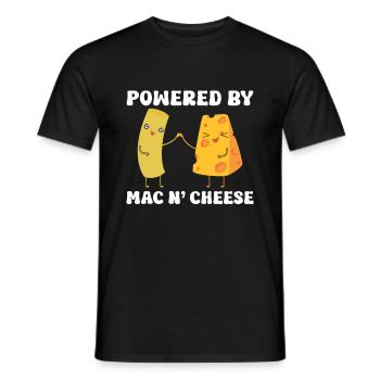Mac And Cheese Macaroni - Men's T-Shirt - black - Front - AI Model Male 178 light (178cm)