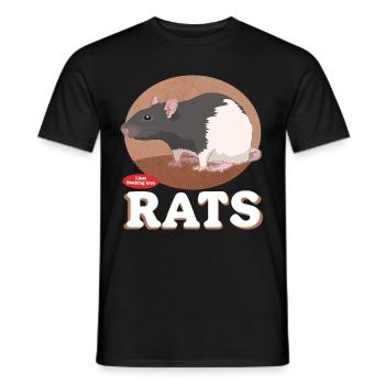 Rats, Rat Owner, Rat Lover Gift - Men's T-Shirt - black - Front - AI Model Male 178 light (178cm)