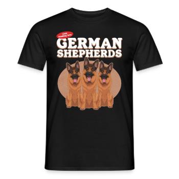 Bergers allemands berger allemand chien cadeau - T-shirt homme - noir - Devant - AI Model Male 178 light (178cm)