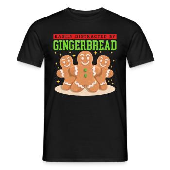 Lebkuchenmann Lebkuchen Lebkuchenmänner Geschenk - Männer T-Shirt - Schwarz - Vorne - AI Model Male 178 light (178cm)
