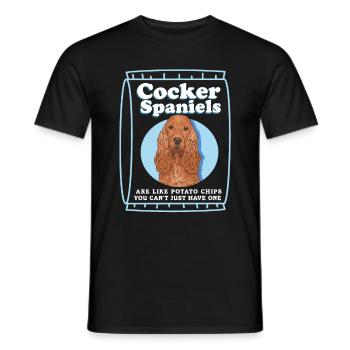 Cocker Épagneul | Cadeau d’épagneul cocker anglais - T-shirt homme - noir - Devant - AI Model Male 178 light (178cm)
