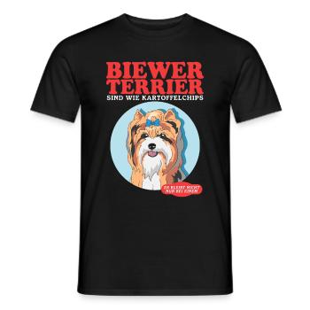 Biewer Terriers Are Like Dog Owners Gift - Men's T-Shirt - black - Front - AI Model Male 178 light (178cm)