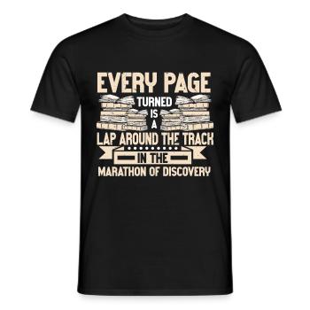 Lecture d’un rat de bibliothèque - T-shirt homme - noir - Devant - AI Model Male 178 light (178cm)