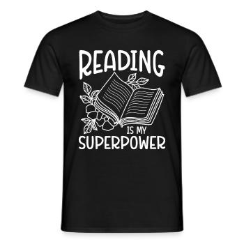 Lecture d’un rat de bibliothèque - T-shirt homme - noir - Devant - AI Model Male 178 light (178cm)