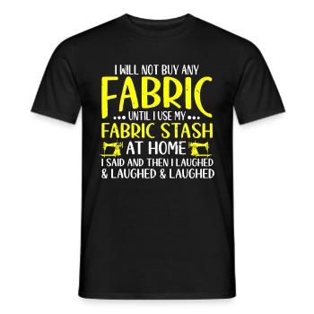 Quilting - Men's T-Shirt - black - Front - AI Model Male 178 light (178cm)