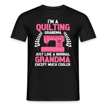 Quilting - Men's T-Shirt - black - Front - AI Model Male 178 light (178cm)