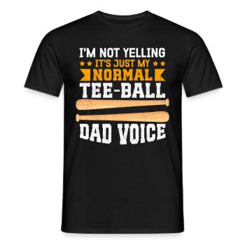 Tee Ball Dad Tee-Ball T-Ball Teeball Geschenk - Männer T-Shirt - Schwarz - Vorne - AI Model Male 178 light (178cm)